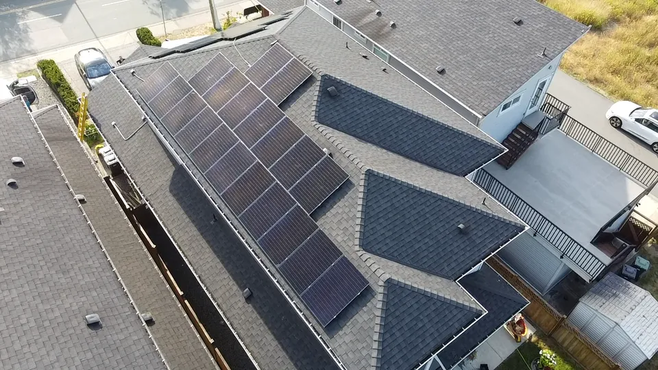 Solar installation across two roof sections in Langley Township